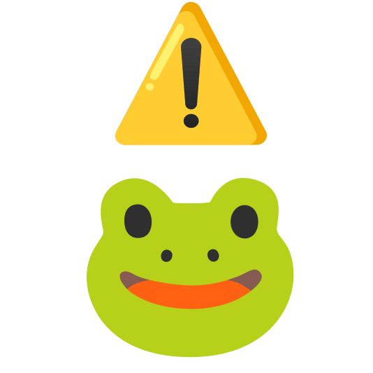 warning frog