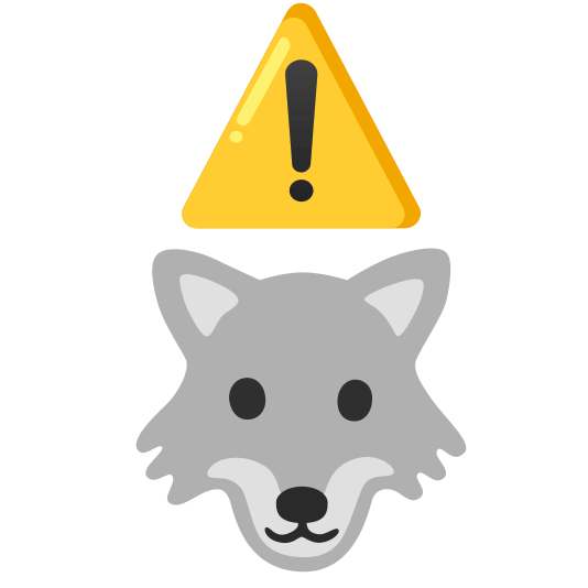 warning wolf