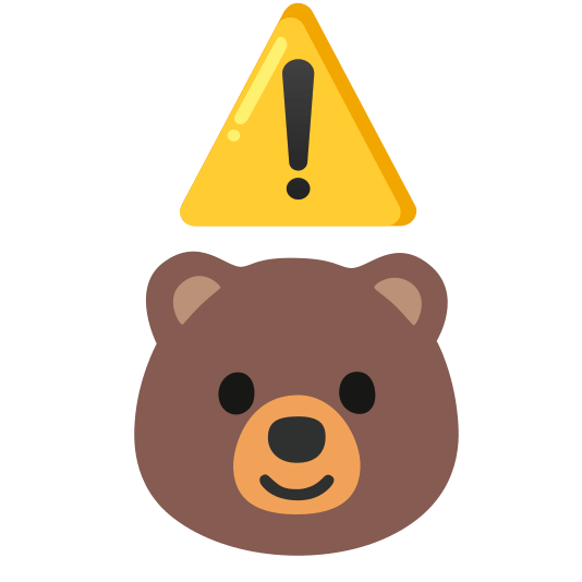 warning bear
