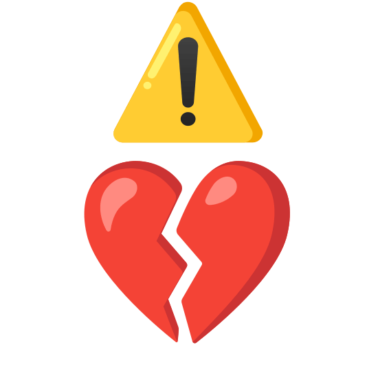 warning broken heart