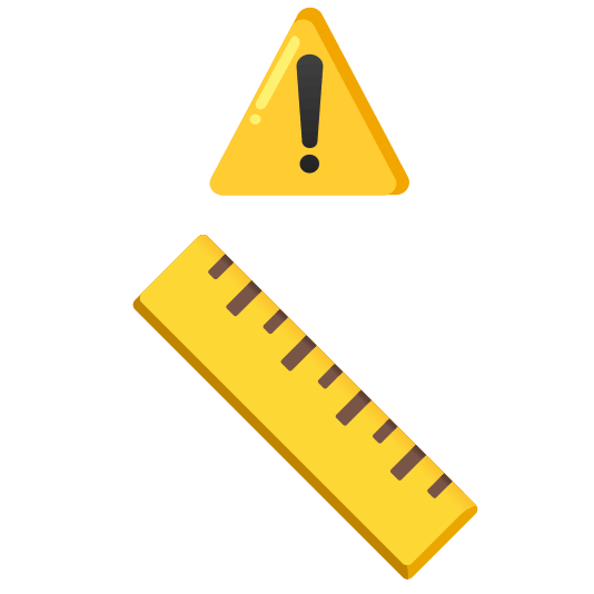 warning straight ruler