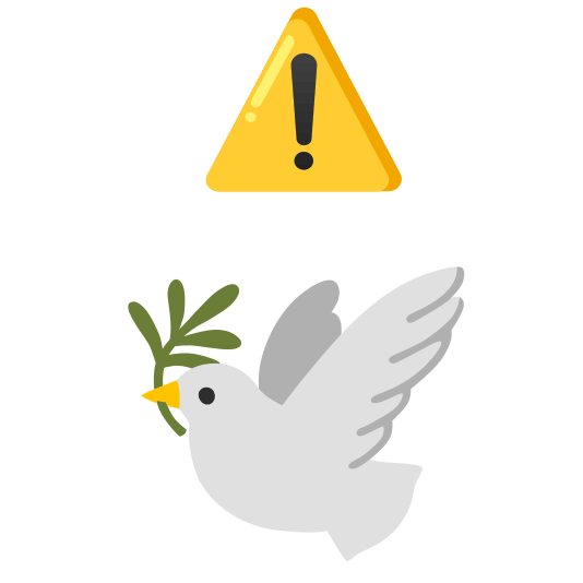 warning dove of peace