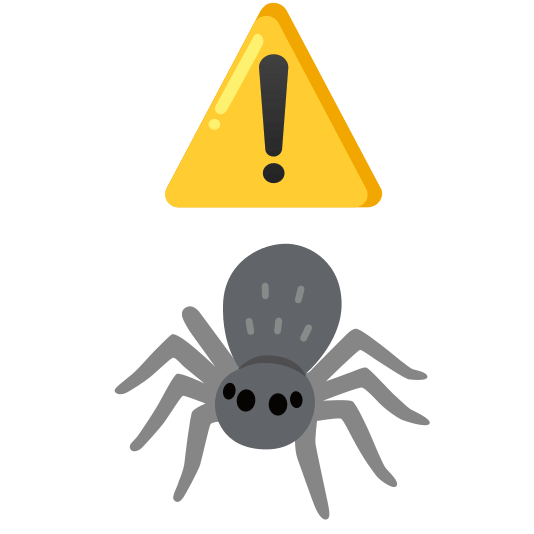 warning spider