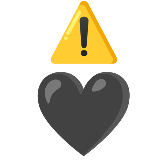 warning black heart