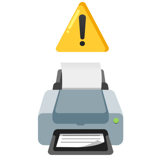 warning printer