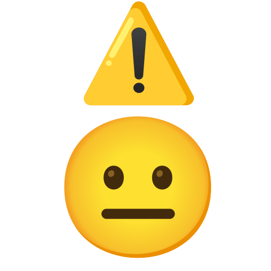 warning neutral face