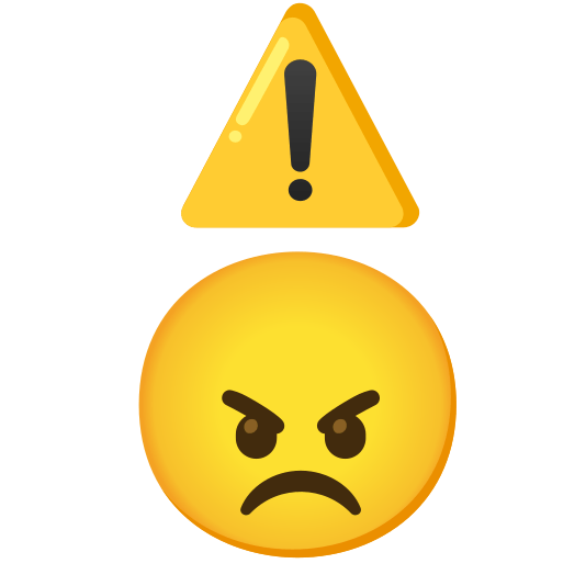 warning angry