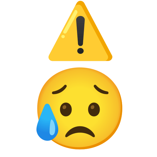 warning disappointed relieved