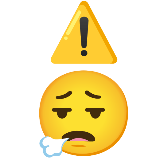 warning face exhaling