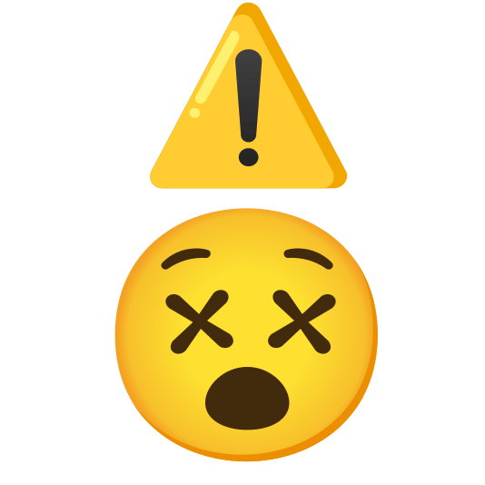 warning dizzy face