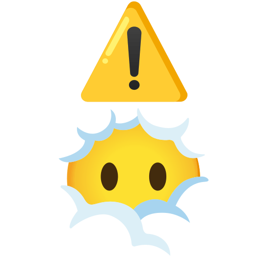 warning face in clouds