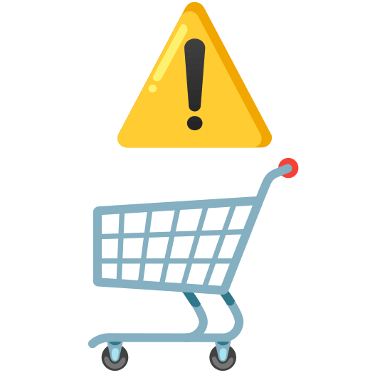 warning shopping trolley