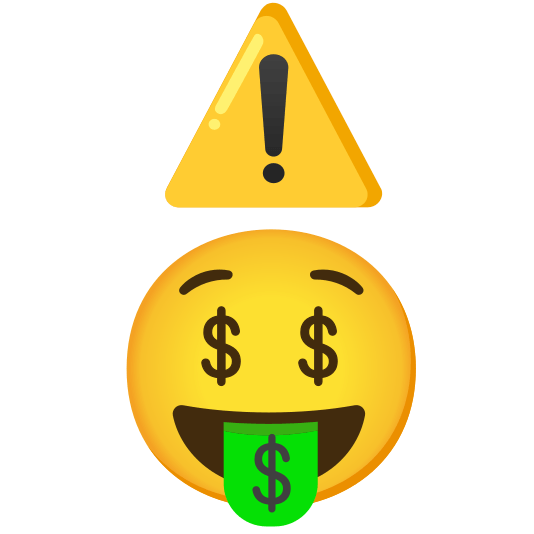 warning money mouth face