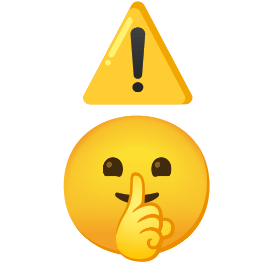 warning shushing face