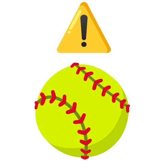 warning softball