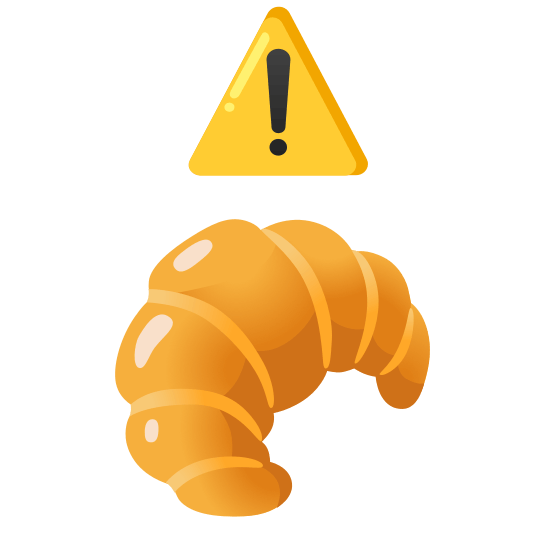 warning croissant