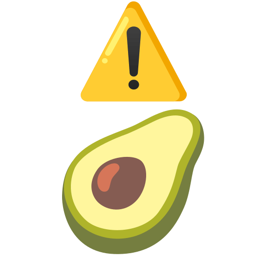 warning avocado