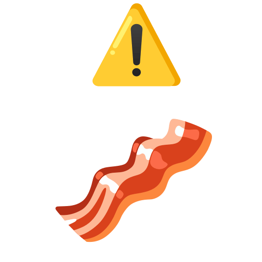 warning bacon