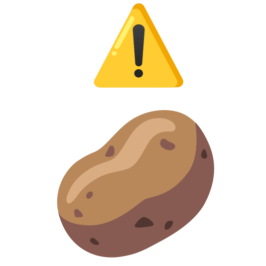 warning potato