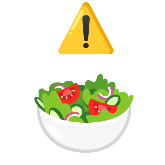 warning green salad