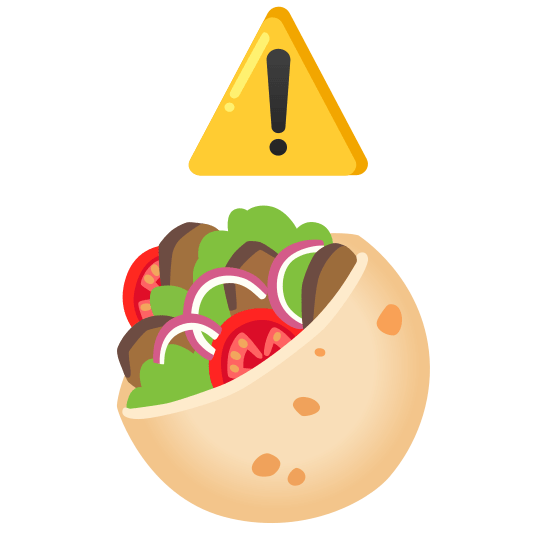 warning stuffed flatbread