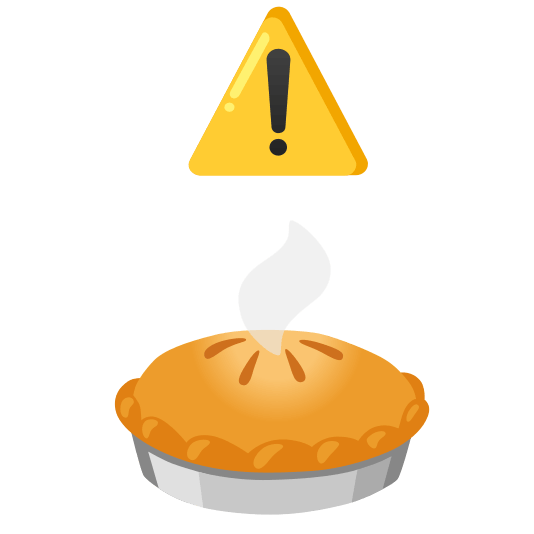 warning pie