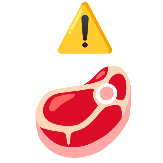 warning cut of meat
