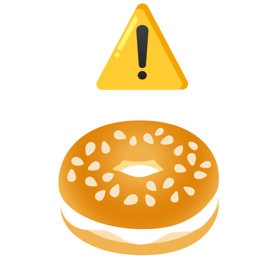 warning bagel