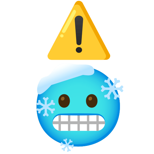 warning cold face
