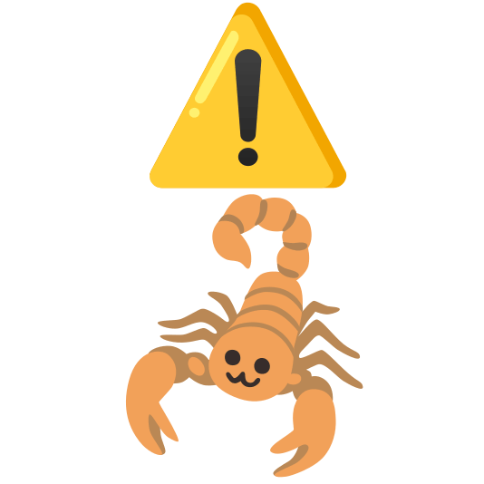 warning scorpion