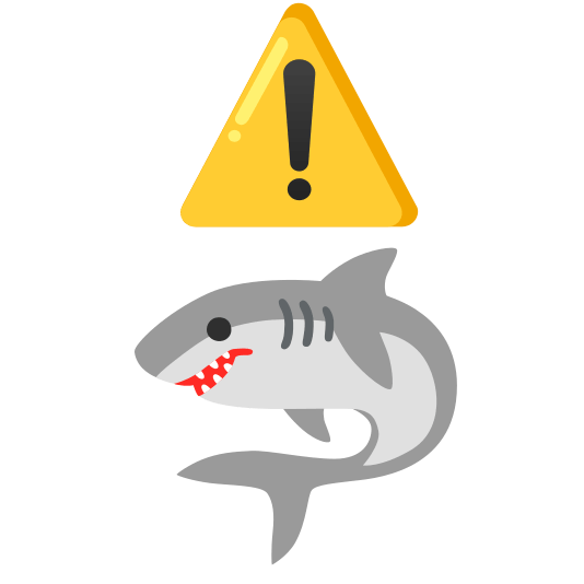 warning shark