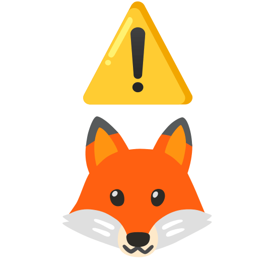 warning fox face