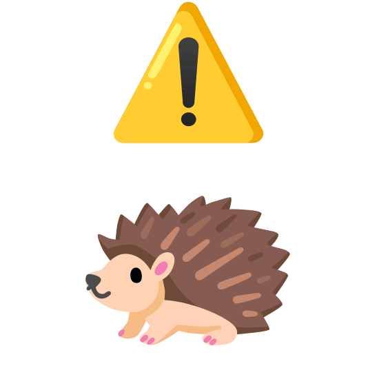 warning hedgehog