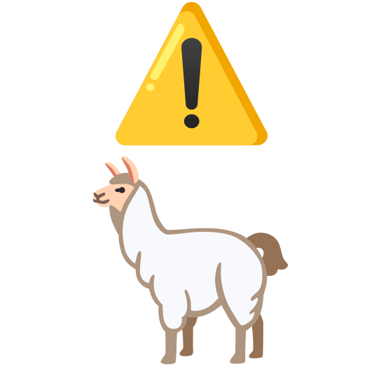 warning llama