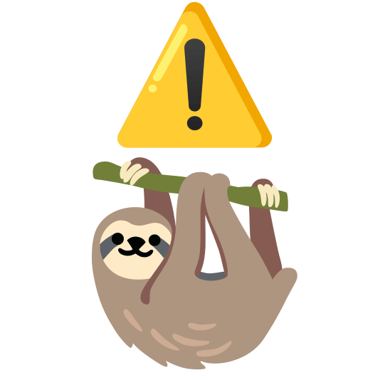 warning sloth