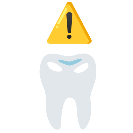 warning tooth