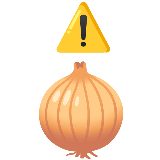 warning onion