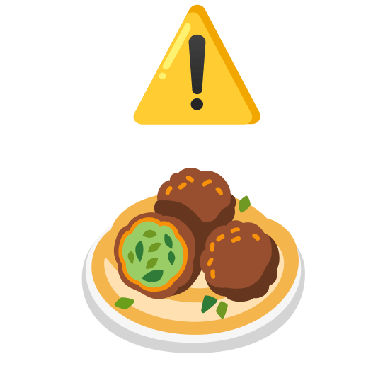 warning falafel