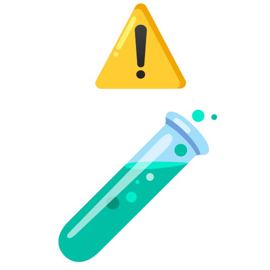 warning test tube