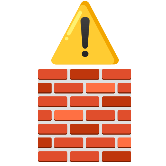 warning bricks