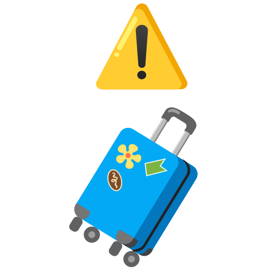 warning luggage