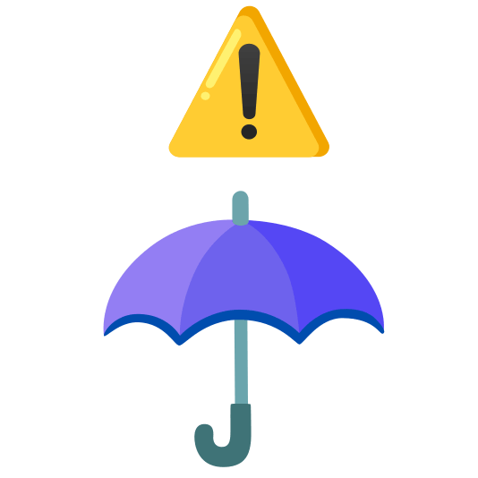 warning umbrella