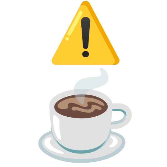 warning coffee
