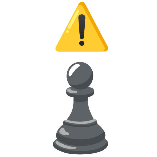 warning chess pawn