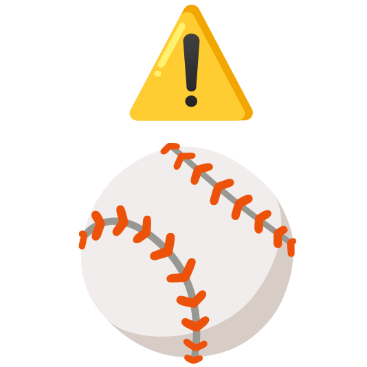 warning baseball