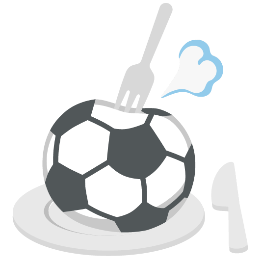 soccer knife fork plate