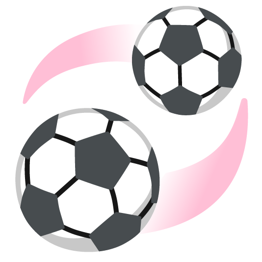 soccer revolving hearts