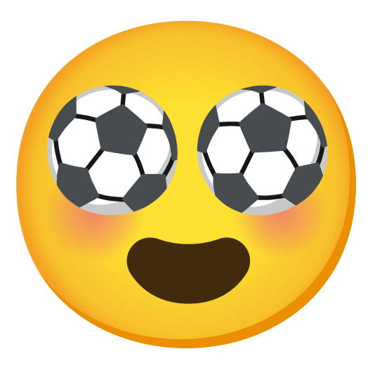 soccer heart eyes