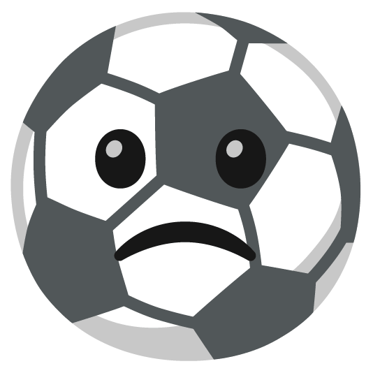 soccer slightly frowning face