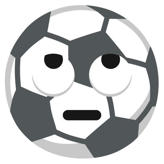 soccer face with rolling eyes